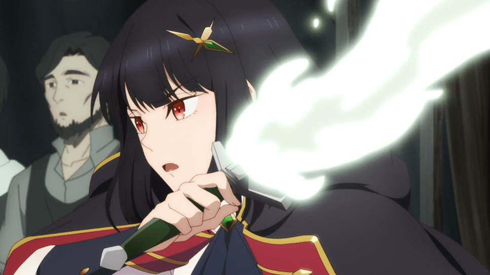 ひったくりを捕まえるために剣魔法を使うフィッセル