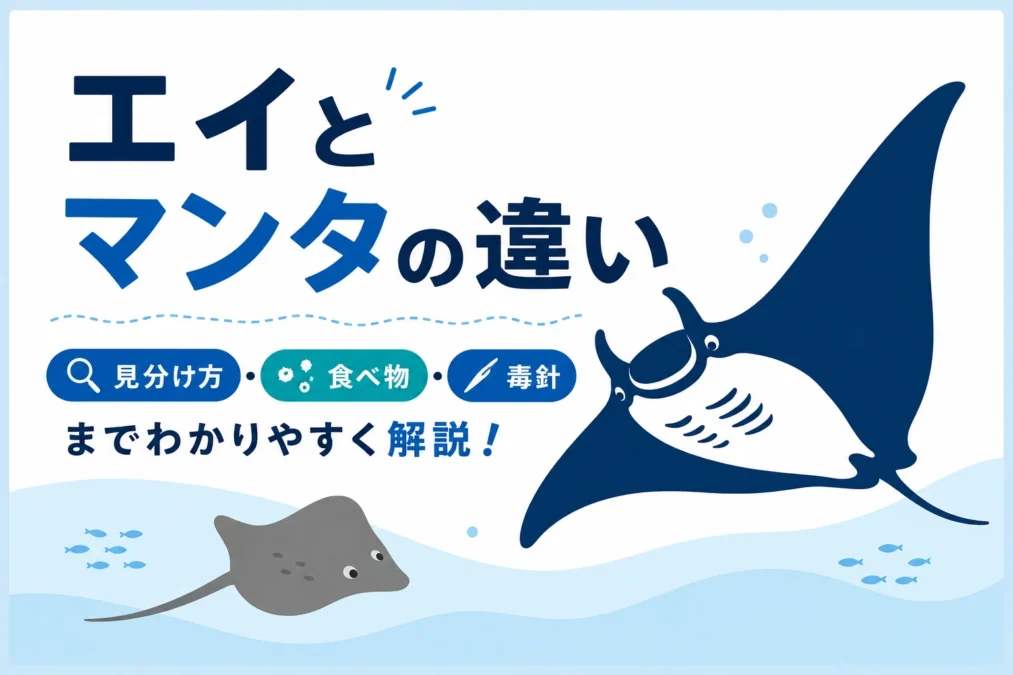 エイとマンタの違い アイキャッチ画像