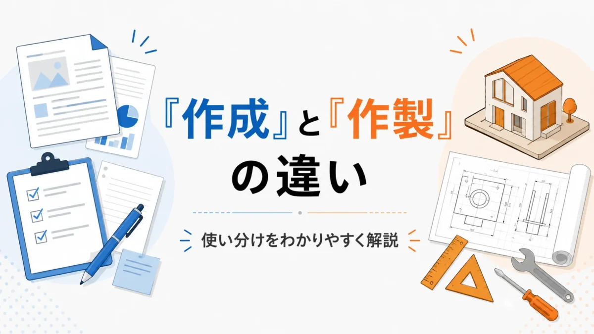 作成と作製の違いとは？のアイキャッチ画像