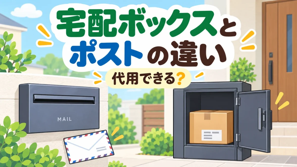 宅配ボックスとポストの違いを表したアイキャッチ画像