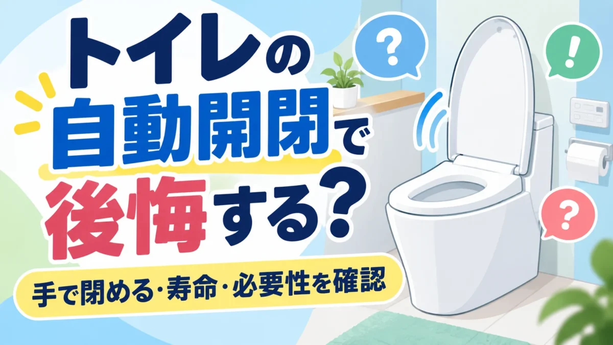 トイレの自動開閉で後悔するかをテーマにしたアイキャッチ画像
